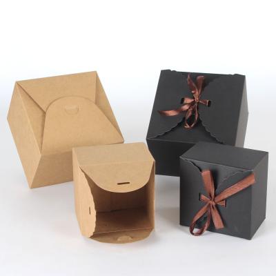 China Recyclable Brown Kraft Cardboard Pops Treat Gift Bakery Muffins Pastry Dessert Donut Cookie Boxes With Window Lid for sale