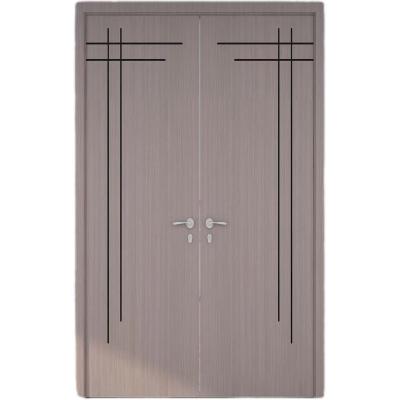 China FXP01 Sound Insulation Simple Design Double Door Solid Wood Villa Custom Door for sale