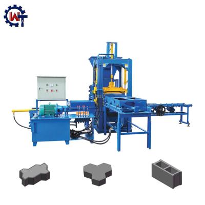 China Building Material Shops Machine QT3-20 Hydraulic Press Semi Automatic Interlocking Paver Making Machine for sale