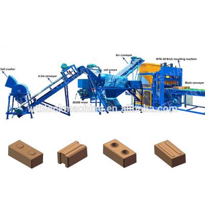 China Easy To Operate Automatic Solid Soil Clay Brick Making Machine Price WT6-10 Red Block Making Machinery Machine for sale