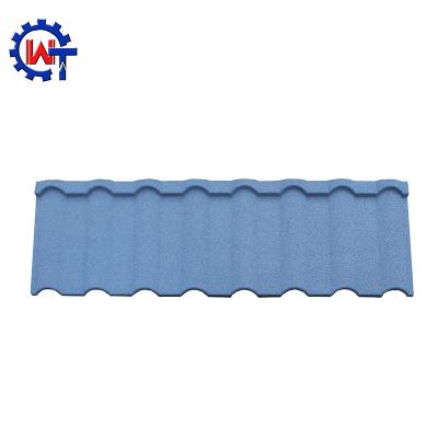 China Modern the local material colorful stone chips building coated metal roof tile manufacturer price for sale