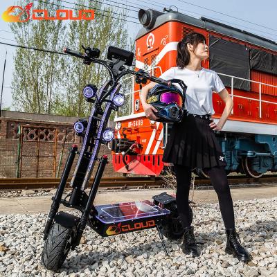 China CLOUD Unisex A8 Dropshipping 72v 7000w 8000w 5600w Powerful Adult Fast Eu Us 100km/h Off Road Foldable Dual Motor Electric Scooter for sale