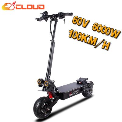 China CLOUD 6000w Unisex Dual Motor Electric Scooter Foldable Fast Electric Scooter 100km/h With Seat Electric Scooter Adult for sale