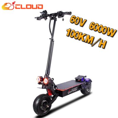 China CLOUD 60v 6000w Dual Motor Electric Scooter Powerful Fast Adult 100km/h Electric Scooter With Suspensions e Scooter for sale