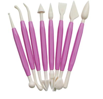 China Sustainable 8 Pcs Plastic Fondant Cake Decorating Tools Baking Pottery Sculpt Modeling Carving Clay Tools Set for sale