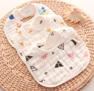 China BPA Free Organic Baby Cotton Muslin Bibs Dinosaur Boy Girl 2021 Dongguan-shengdao for sale