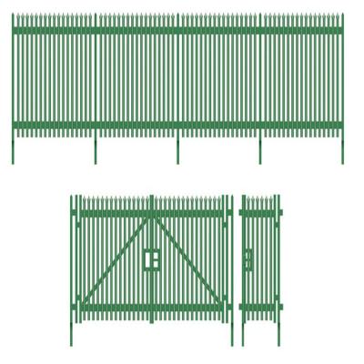 China Easily Assembled Best Quality Powder Coated Galvanized Security Palisade Fence for sale