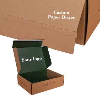 China Custom Size Print Corrugated Paper Boxes Cardboard Zipper Tear Strip Mailer Packaging Box for sale