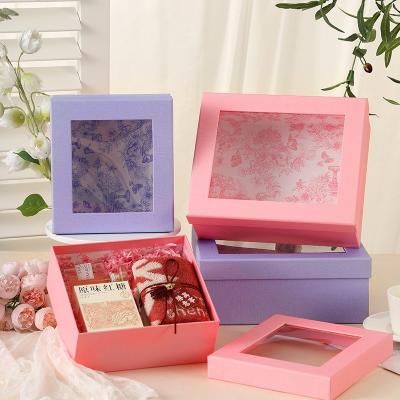 China Valentinstagsgeschenk starre Geschenkbox kreatives Fenster mit Bogen exquisite Box zu verkaufen