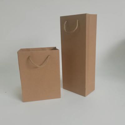 Chine Sac de papier artisanal rose brun personnalisé réutilisable à vendre