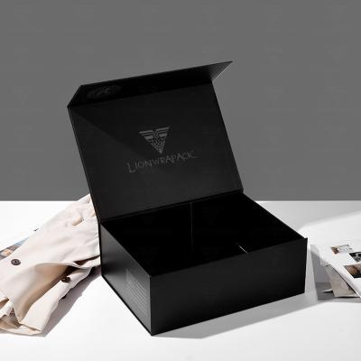 China Foldable Hard Paper Magnetic Gift Box Packaging Matte Paper Box Luxury Packaging Suitable For Clothing Gifts Cosmetics for sale