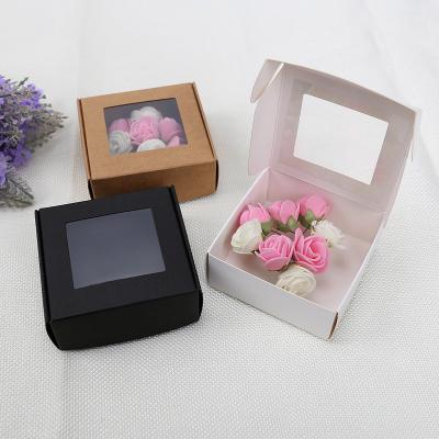 China Factory Customized Logo Eco-Friendly Flower Gift Cake Paper Box Baked Food Packaging Box With Window zu verkaufen