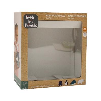 China Envasado de juguete de ventana Caja de papel de color Caja personalizada plegable de correa de fondo Caja de peluche para niños en venta