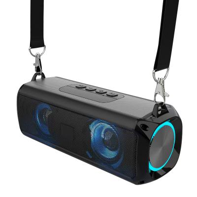 China 2021 Function 2021 Outdoor Portable Colorful LED Radio Stereo Phone RGB Light Bluetooth Speakers for sale