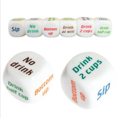 China 1 PC 20mm Wine Order Die Drink No Drink Creative Dies Cube Hot-selling Plastic Die for sale