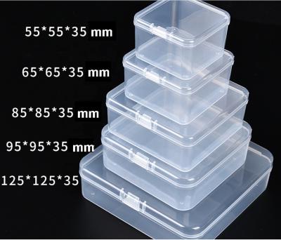 China Viable all kinds of packaging box made of pp material for plastic storage box 125*125*35mm for sale