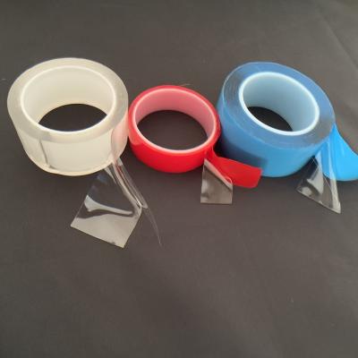 China Waterproof 2mm*5cm*5m Monkey Tape Mounting Reusable Washable Double Nano Sided Self--ahesive Tape for sale