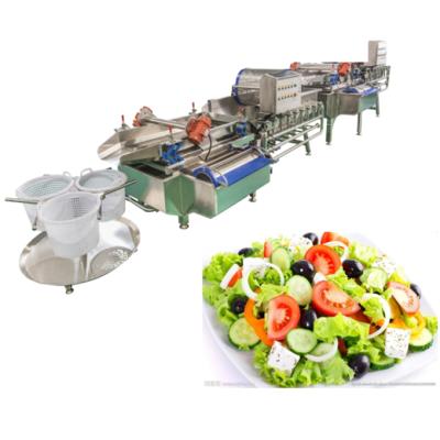 China Snack factory salad production line vegetable processing fruit and vegetable line cutting washing drying machine for sale