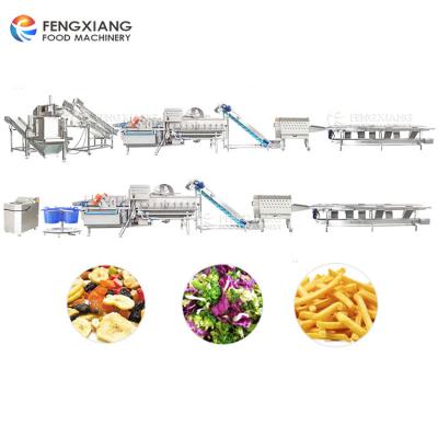 China Vegetable Processing Lines Salad Vegetable Processing Line Cutting Desiccant Washing Machine 1-60mm Adjustable for sale