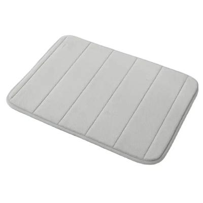 China Viable Memory Foam Bath Mat Absorbent Non Slip Quick Dry Mat Bathroom Products High Quality for sale