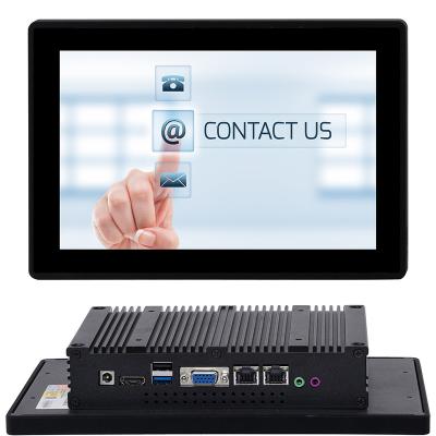 China Fanless industrial capacitive touch screen PC win10 for sale