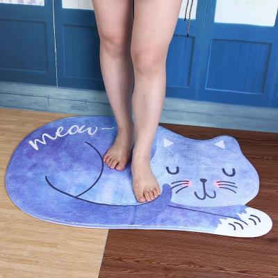 China Viable Bathroom Mat Tea Table Bibulous Antiskid Cat Washable Kitchen Rug Fake Sleep Bath Mat Bathroom Products Rug Doormat for sale