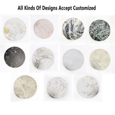 China New Arrival Viable Wholesale Diatomite Sandstone Marble Pattern Absorbent Round Protective Mat Diatomite Ceramic Cup Coaster Coaster for sale