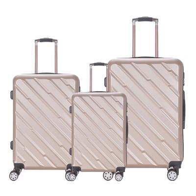 China The school\travel\etc factory background wholesale 3 Pieces Travel ABS PC Trolley Custom Hard Shell Suitcases Hard-Wheeled Hand-Held Luggage Sets 20