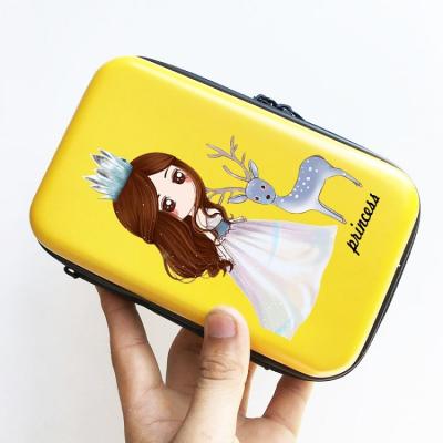 China Fashion Professional Customized Makeup Suitcase Box Case Hard Shell Portable ABS PC Travel Vanity Bag Cosmetic Case For Cosmetics for sale