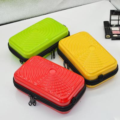 China Fashion Customize Logo Fashion 7 Inch Mini Suitcase ABS Storage Trolley Case Ladies Hard Luxury Travel Cosmetic Case Bag for sale