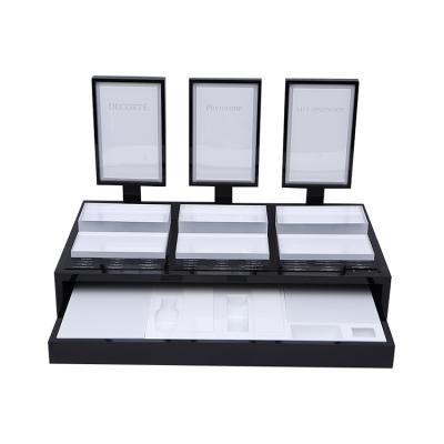 China Mall Countertop Store Easy Installation Display Rack Facial Skin Care Cosmetics Cosmetics Display Stand Rack for sale