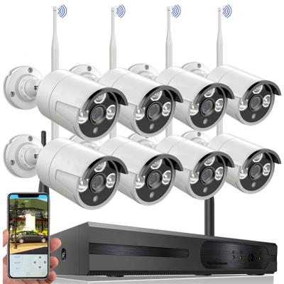 China NIGHT VISION cctv home security set AI 1080P HD 8 channel wifi cameras system 8ch wireless cctv system for sale