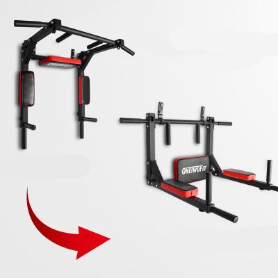 China Factory Price Onetwofit Patent Factory Price Sample Sale Durable Hot Sale Gym Exercise Equipment Foldable Chin Up Chin Up Pull Bar Wall Rack for sale