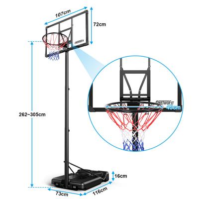 China OneTwoFit High Quality Durable Custom Portable Adjustable Height Adults Target Basketball Hoop Indoor Outdoor Indoor Stand for sale