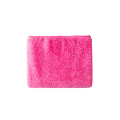 China SRTU Plain Coral Velvet Recycled Microfiber Bath Towels QUICK DRY Hand Towel for sale