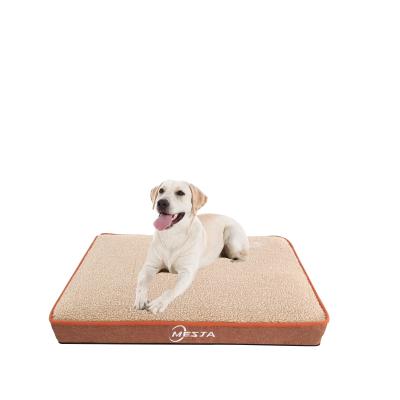 China Wholesale Waterproof Pet Mat Memory Foam Dog Bed With Washable Berber Fleece Cover for sale