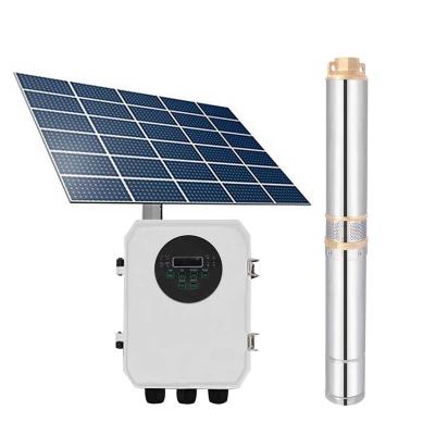 China Home and industry Factory direct sales solar DC submersible water pump permanent magnet brushless household deep well pump for sale