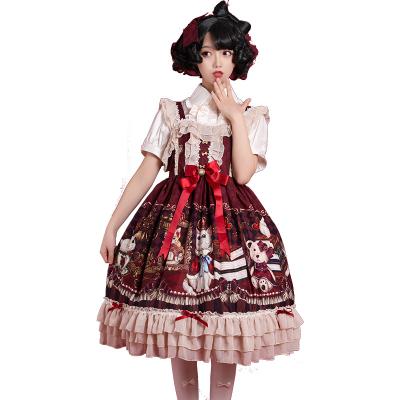 China Summer hot original sweet lolita sleeveless lolita design chiffon sale short skirt for girl for sale