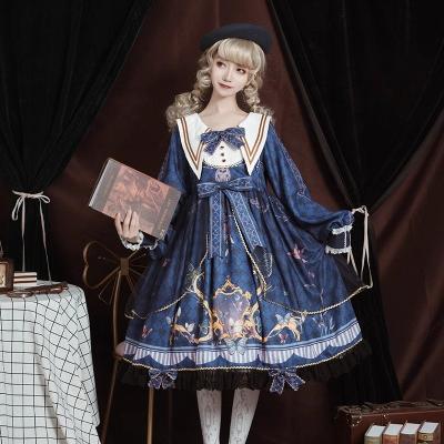 China Lovely Breathable Lace Bowknot Original Costume Design Lolita Dress Soft Skirt OP for sale