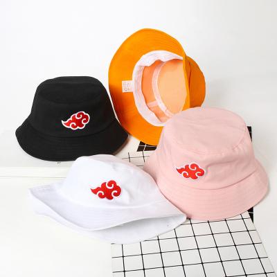 China Hot Red Sun Hat Fisherman Cloud Sun Protection Anime Bucket Hats Cosplay Embroidery Unisex Costume Props for sale