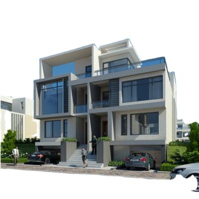 China Modern Light Steel Prefab Less Materials Thermal Insulation Long Service Life Apartment Hotel for sale