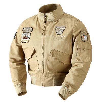 China New Air Force Stripper Jackets Pure Cotton Army Pilot Viable Trendy Men's Windbreaker Plus Size Jackets for sale