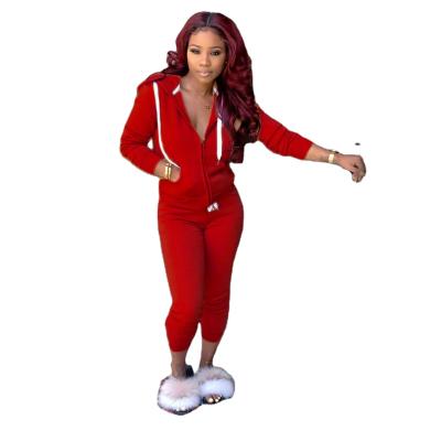 China Best Seller Breathable Bodycon Cotton Sets Women Sweatsuit Set Tracksuit Women Active Wear Sets for sale