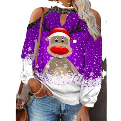 China Cheap Anti-Wrinkle Woman Christmas Lantern Tight Fitted Sleeve Tops Crop Fashionable Sweater for sale