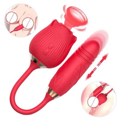 China Stimulate for Power Rose Vibrator Waterproof Silicone Clit and Breast Girls Clit Sucking Nipple Stimulator Women Vibrator Adult Sex Toys Rose Clit Sucker for sale