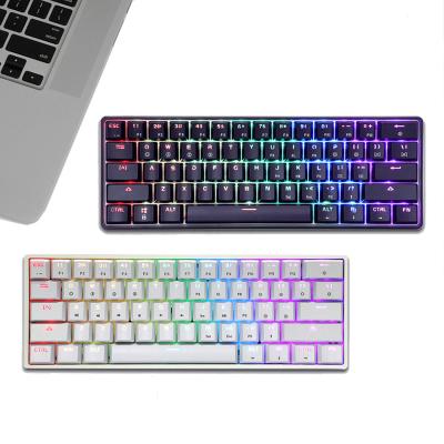 China 61 Keys RGB Numeric Keypad Mini PC Gaming Wireless Keyboard 60 Percent Tablet Mechanical Keyboardhot Switchable Portable Backlit Keyboard for sale