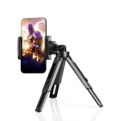 China Mini Phone Camera Tripod Stand Selfie Stick Tripod Cellphone Handheld Phone Bracket Vlogging Adjustable Adjustable Cell Phone Holder for sale