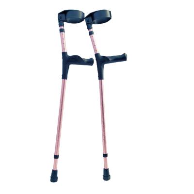 China Customized Aluminum Alloy Aid Walking Adults Ergonomic Aluminum Axillary Crutches Hand Grip Forearm Disabled Crutches for sale