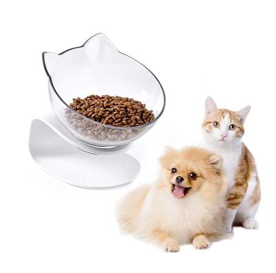 China Sustainable Petto Cat Dog Bowl Raised Food Water Bowl With Stand Pet Puddle Slanted Detachable Elevated Pet Bowl for sale