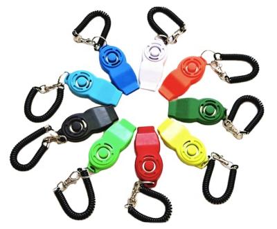 China Petto Factory Outlet Viable Multicolor Resistant For Choice Support OEM and ODM 2 in 1 Dog Clicker and Whistle Pet Training Product for sale